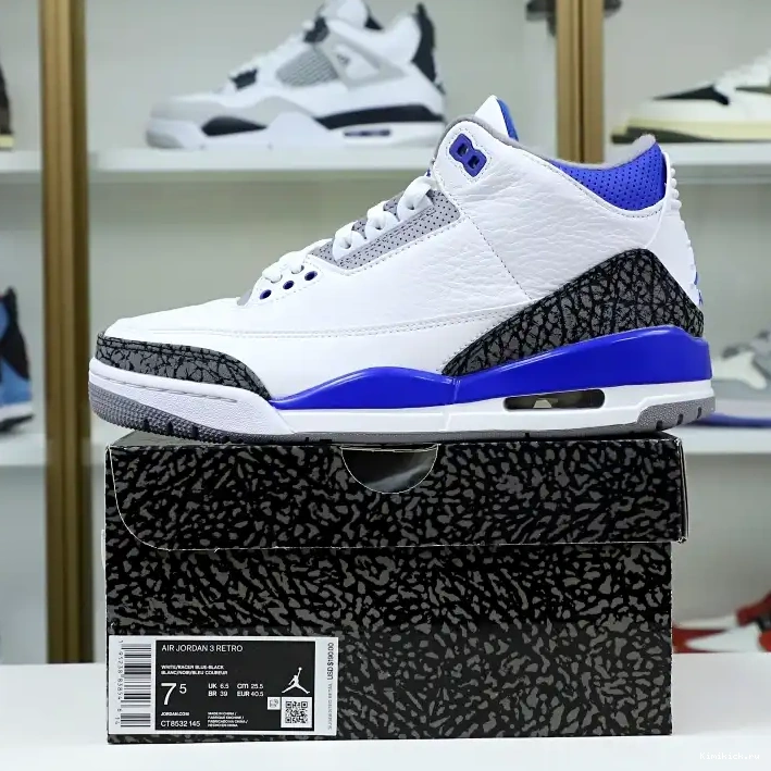 AIR JORDAN 3 RETRO 'RACER BLUE' Kimikick 0603